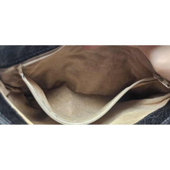 Vintage Oroton Australian Genuine Cowhide Black Leather Purse Satchel Crossbody - Picture 12 of 16